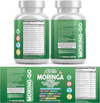 Moringa Powder Capsules + Turmeric Moringa Leaf Ceylon Cinnamon Ashwagandha Ginger Tart Cherry Boswellia Quercetin Garlic Holy Basil Saffron Nettle Black Pepper Moring-Go Supplement By Clean Nutra (2)