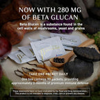 Umeken Beta Glucan, Immune Boost, Mushroom Extract, Dietary Supplement, Blend of 9 Premium Mushroom Extract Packets, Easy to Take Beta Glucan Supplements, 3 Month Supply, 90 Count Box, Pack of 1