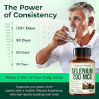 Selenium 200 mcg Capsules – High-Potency Selenium Supplement for Thyroid, Antioxidant & Immune Support – Highly Bioavailable L-Selenomethionine Essential Mineral Supplements – Vegan, 100 Capsules