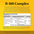 21st Century B-100 Complex Prolonged Release Tablets, 60 Count (Pack of 1), High Potency Vitamin B Complex for Nervous System, Energy Support, Includes Vitamin B1, B2, B6, Biotin & Calcium