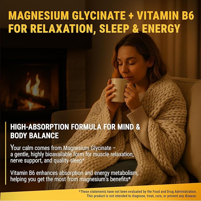 Magnesium Glycinate Gummies 500mg with Vitamin B6 100mg for Adults and Kids - High Absorption | Non-GMO | No Gluten | Stress Relief | Sleep & Relaxation | Muscle & Heart Support | Natural & Vegan