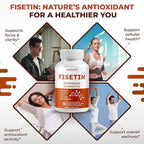 Fisetin 10-in-1 Formula - with Spermidine Quercetin Resveratrol, Elderberry, Turmeric Non-GMO, Gluten-Free, Soy-Free