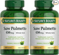 Nature's Bounty Saw Palmetto Support for Prostate and Urinary Health, Herbal Health Supplement, 450mg, 250 Capsules (Pack of 2)