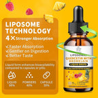 (2 Pack) Liposomal Quercetin with Bromelain Liquid Drops for Kis & Aldult- Higher Absorption, Quercetin Supplements 700mg w. Bromelain Elderberry Zinc Vitamin C for Immune, Heart, Antioxidant Support