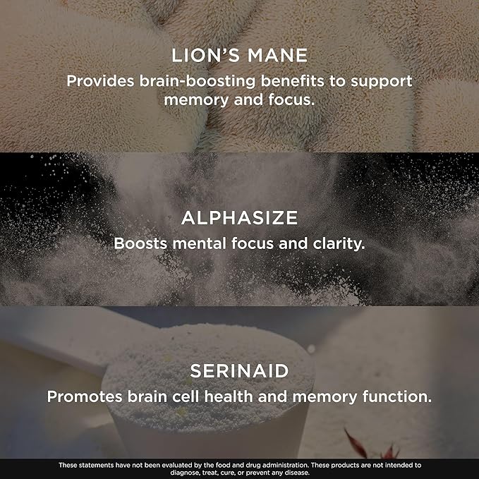 The Genius Brand Genius Consciousness - All-in-One Brain Health Supplement for Clarity - Supports Concentration, Creative Thinking, Energy & Memory - Powered by Nootropics - 15 Servings - Snow Cone