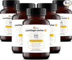 UpWellness Cartilage Revive + Joint Support Supplement for Men and Women - Powered by D-Glucosamine Sulfate, MSM, Vitamin D3, C and More - 5 Bottles