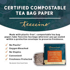 Teeccino Dandelion Caramel Nut Tea - 10 Tea Bags - Caffeine Free, Roasted Herbal Tea with Prebiotics, 3x More Herbs than Regular Tea Bags, Gluten Free