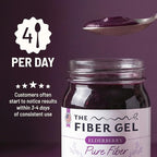 The Fiber Gel High Dietary Fiber Prebiotic Gel Formula — 100% Natural & Clean Label — Plant-Based Psyllium Husk & Inulin Complex — Keto Friendly, Vegan, No Added Sugar — Elderberry, 32 oz
