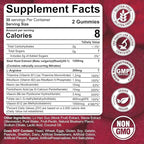 Beet Root Gummies, Beetroot & L-Arginine, Red Beets Supplements w/ Vitamin B1, B2, B3, B5, B6, Folate, B12 for Energy Boost & Circulation Support, Sugar Free Nitric Oxide Gummies, 120 Beet Chews