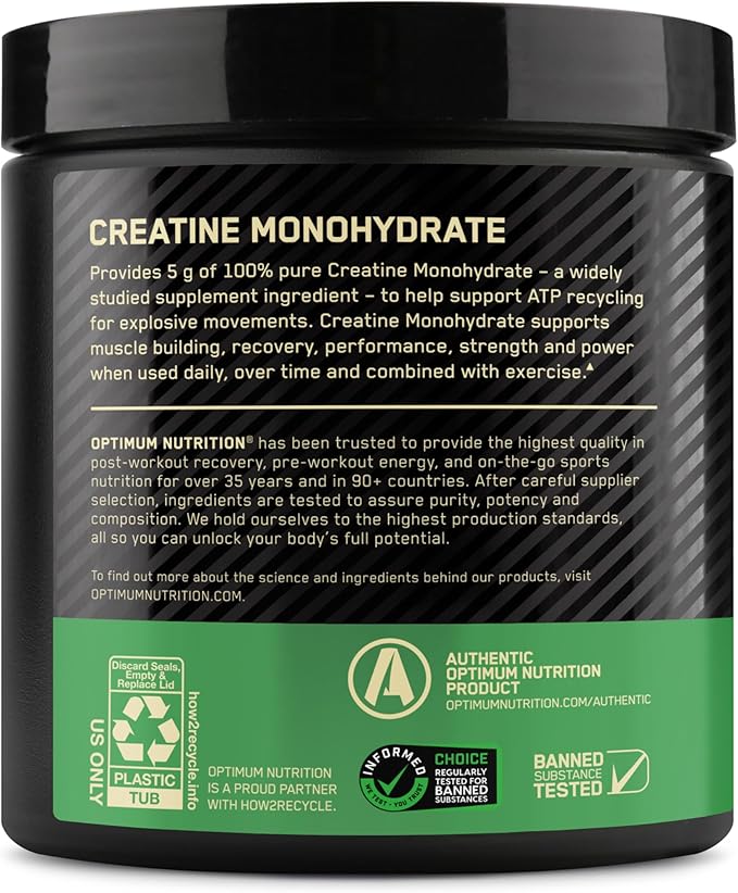 Optimum Nutrition Micronized Creatine Monohydrate Powder, Blueberry Lemonade Creatine, 60 Servings, 360 Grams (Packaging May Vary) (Pack of 6)