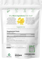 Folic Acid 1,000 mcg, 500 Coconut Oil Softgels (1mg) | Essential Prenatal Vitamins (Vitamin B9) | 1,667 mcg DFE | Third Party Tested, No Artificial Colors or Flavors | Non-GMO, Gluten Free