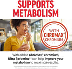 FORCE FACTOR Ultra Berberine, Berberine Supplement with 500mg Berberine HCl Plus Chromium & Cinnamon Bark Extract to Support Metabolism & Daily Wellness, Non-GMO, Gluten Free, 60 Vegetable Capsules