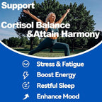 Cortisol Balance & Sleep Support for Women & Men – Natural Calm Formula with Magnesium, Ashwagandha & L-Theanine – Supports Restful Sleep, Relaxation, Focus & Healthy Cortisol Levels – 120 Capsules