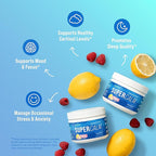 Nello Supercalm Powdered Drink Mix Tub, Cortisol Reducer*, Sleep Aid Supplement, L Theanine, Ksm-66 Ashwagandha, Magnesium Glycinate, Vitamin D 3, No Sugar, Non GMO, 30 Ct, Raspberry Lemonade