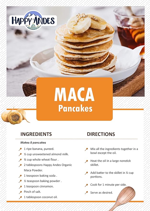 Organic Maca Powder Raw-Non-GMO, USDA Organic, Used for Energy & Fitness, Performance & Mood, for Men & Women, Peruvian Superfood, Favorite After Gym Smoothie,1