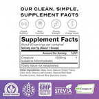 Muscle Feast Creapure Creatine Monohydrate Powder, Vegan Keto Friendly Gluten-Free Easy to Mix, Muscle Recovery Supplement, Trusted Creatine for Muscle Growth, Flavored Creatine, Natural Grape, 300g