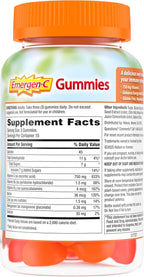Emergen-C 750mg Vitamin C Gummies for Adults, Immunity Gummies with B Vitamins, Gluten Free, Orange, Tangerine and Raspberry Flavors, Back to School Essentials - 45 Count