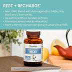 Himalaya Ashwagandha+ Relax, with GABA, Holy Basil & Chamomile for Reset, Relaxation & Stress Relief, Vegan, Gluten Free, 540 mg, 60 Vegetarian Capsules, 1 Month Supply