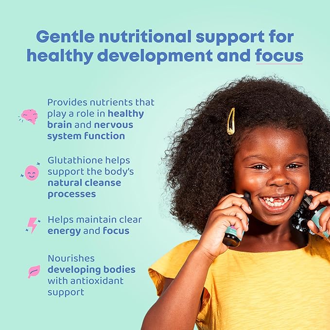 JoySpring Liposomal Glutathione Supplement for Kids | Supports Speech and Eye Contact | 50 MG Antioxidant L-Glutathione Drops | 2 oz Liquid Detox Supplement (Pack of 2)
