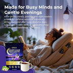 OVIA Night Calm – Melatonin-Free Magnesium Mushroom Hot Cocoa for Sleep – Nighttime Hot Chocolate with L-Tryptophan, L-Theanine & Reishi – Relaxation, Stress & Cortisol Support | 30 Servings