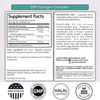 Youth & Tonic DIM Estrogen Complex – Estrogen Metabolism Support, Non-Hormonal Plant-Derived Formula with Broccoli Extract, Calcium D-Glucarate & BioPerine®, 30 Capsules