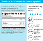NatureWise High-Purity, All-Natural Calcium 1250mg + Vitamin D3 1000IU + Organic MCT Coconut Oil - Pregnancy Safe + Non-GMO - Absorption Friendly, Gluten Free - 60 Softgels[30-Day Supply]