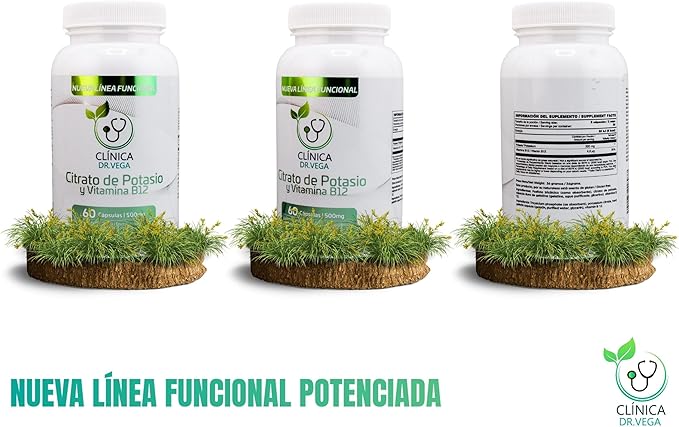 CLINICA DR. Vega Citrato de Potasio y Vitamina B12, 60 Capsules (500 mg)