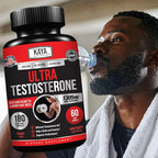 Kaya Naturals UltraTest- Men's T Booster with Tongkat Ali, Horny Goat Weed, Tribulus - Natural Workout Supplement for Energy, Stamina, and Strength Booster - 180 Count