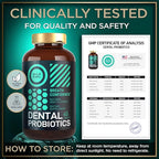 Oral Probiotics for Mouth Bad Breath - Dental Probiotics for Teeth and Gums - 3 Billion CFU Advanced Bad Breath Treatment for Mouth Health - 90 Prebiotic and Probiotic Lactobacillus Salivarius Tablets