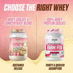 Axe & Sledge WHEY More Premium Protein Blend | 24g Protein, Whey Concentrate & Isolate | Prebiotic Fiber for Enhanced Absorption | Banana Split Sundae