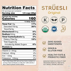 Struesli Original Organic Granola, Grain & Gluten Free, Healthy Snacks with Chia Seeds, Nuts and Sea Salt, Prebiotic High Fiber Food for Yogurt, Cereal & More, Plant Based, Keto & Paleo Friendly, 32 Oz, 2 Pack
