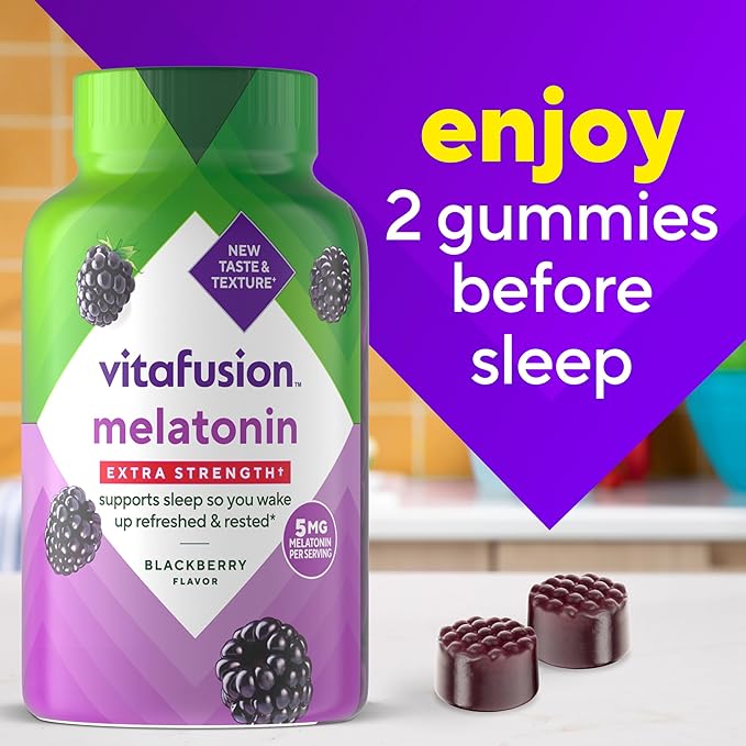 Vitafusion Extra Strength Melatonin Gummy Vitamins, 5mg, 120 ct Gummies