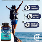 NEW AGE Omega 3 Fish Oil Supplement Immune & Health Support – Promotes Joint, Eye & Skin Health - Non GMO - EPA, DHA Fatty Acids Gluten Free (90 Softgels (Pack of 1))