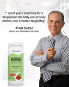 NaturalSlim MagicMag - Highly Absorbable Magnesium Citrate Powder for Relaxation, Energy, Better Sleep & Metabolic Support - Magnesium Supplement for Women & Men - Strawberry & Lime Flavored 8oz 2pk