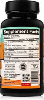SugarMD Neuropathy Support Supplement – 60 Nerve Capsules with Alpha Lipoic Acid, Benfotiamine & Vitamin D3 B6 B12 - Nerve Support for Feet, Hands, Fingers & Legs - 30 Day Supply