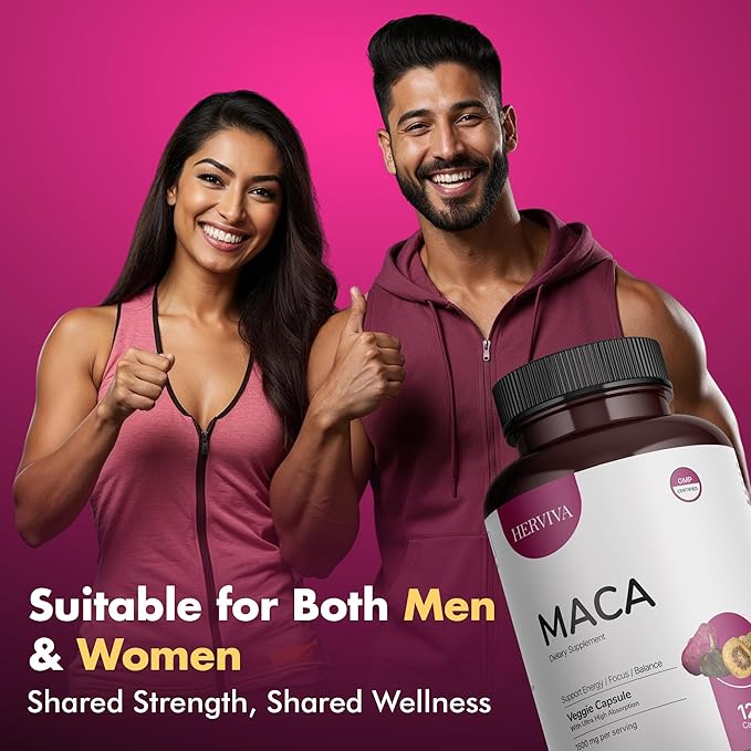 Maca Root Capsules for Women & Men – Maca Root Powder 1500mg per Serving – Vegan Veggie Capsules