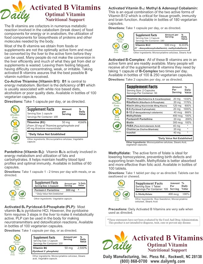 Daily Manufacturing Pantesin® Pantethine (Vitamin B5)