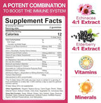10 in 1 Immune Support Supplement Gummies, w/Echinacea, Elderberry Vitamin C and Zinc, Selenium, Vitamin D3 5000IU, Magnesium, Daily Immune Booster Multivitamin, for Antioxidant Bone Energy, 2 Pack