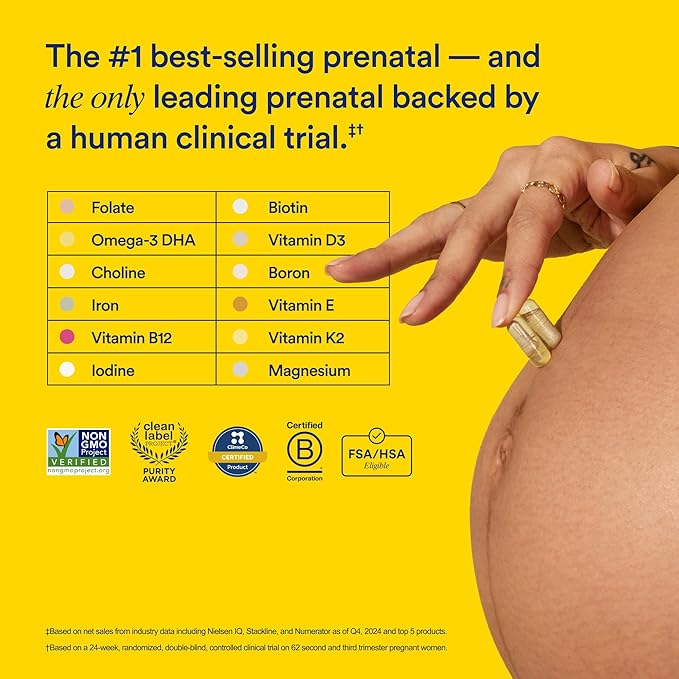 Ritual Prenatal Multivitamin for Women - Key Essential Vitamins and Minerals to Support Mom and Baby During Pregnancy* - Folate, Choline, Omega-3 DHA, Iron - Vegan - Mint - 60 Capsules - 30 Servings