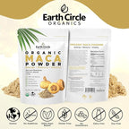 Earth Circle Organics Yellow Maca Root Powder, Natural Superfood, Helps with Energy, Weight, and Women's Fertility - Vegan - 8 Ounce (Pack of 3)
