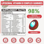 33-IN-1 Liposomal Overall 3500mg + Vitamin B Complex Gummies -B1, B2, B3, B4, B5, B6, B7, B8, B9,B12 | Vitamin C, D3,K2 | Coq10 Omega 3 etc for Energy, Brain,Immune,Skin Support &Heart Support ﻿