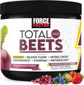 Force Factor Total Beets Energy Drink Mix, Superfood Beet Root Powder with Nitrates to Boost Energy and Support Circulation, Blood Flow, Nitric Oxide and Stamina, Heart Health Supplement, 30 Servings