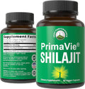 PrimaVie Purified Shilajit Capsules Made with Pure Shilajit Powder. Clinically Tested Natural Supplement with 40+ Trace Minerals, Fulvic Acid. Tablets Support Mitochondria + Brain Function