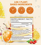 Vitamin C with Bioflavonoids Supplement for Immunity* & Antioxidant & Skin - Blend of VIT C 1000mg and Citrus Bioflavonoids 1100mg, Non-Acidic Acerola Cherry Vitamin C, Vegan, 90 Capsules