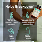 NatureWise Digestive Enzymes - Multi Enzymes with Probiotics + Prebiotics - Post Mealtime Comfort & Bloating Support + Aids Digestion and Gut Health - Soy-Free, Non-GMO - 60 Capsules[1-Month Supply]