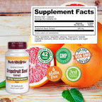 NutriBiotic – Grapefruit Seed Extract Capsules 250 mg, 60 Count - Maximum Strength with Bioflavonoids