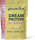 Greens First Dream Protein Powder Whey - 20g Protein per Serving - Hormone-Free with Prebiotics - Non-GMO - No Artificial Sweeteners/MSG/Aspartame - Strawberry Cream - 27.96 oz