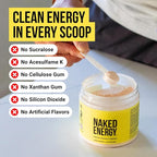 NAKED Strawberry Lemonade Energy - Clean Pre Workout Supplement for Men and Women, NSF Certified, Vegan Friendly, No Added Sweeteners, Colors Or Flavors - 30 Servings
