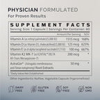 InfiniWell Defend Bone & Immune Support Supplement - Vitamin A, D3 & K2 Supplement - Bioavailable Ingredients in Active Nutrient Forms - Aid Bone Strength, Heart Health & More (60 Capsules)