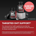 DHT Blocker for Men with Biotin 10000mcg Per Serving, Saw Palmetto Extract & MSM - Supports Normal Healthy Hair Growth - With Pea Extract & Stinging Nettle - Vegan, Non-GMO, Gluten Free - 30 Servings